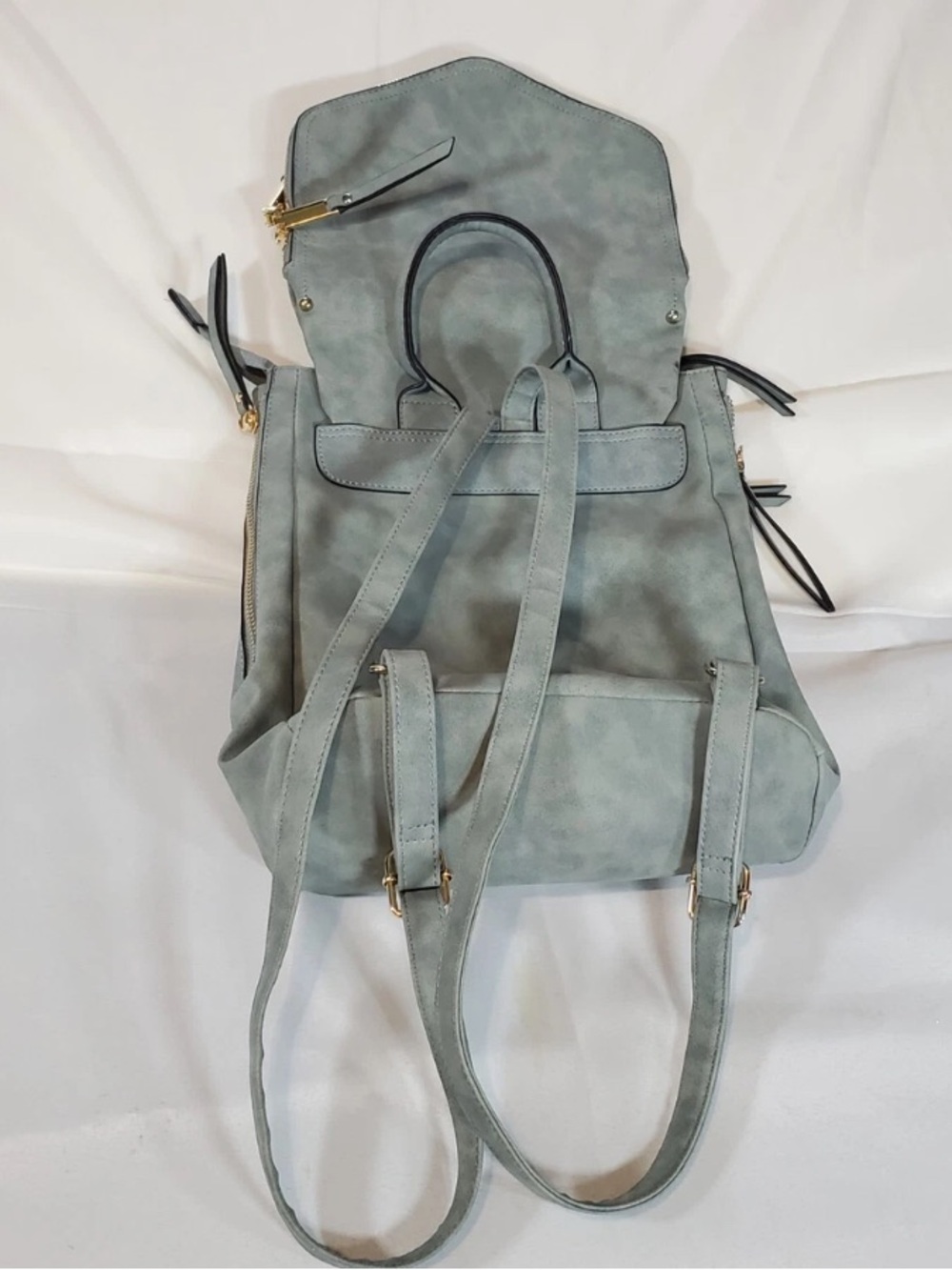 Denim Backpack Purse- Casual Everyday Bag - Picture 4 of 4